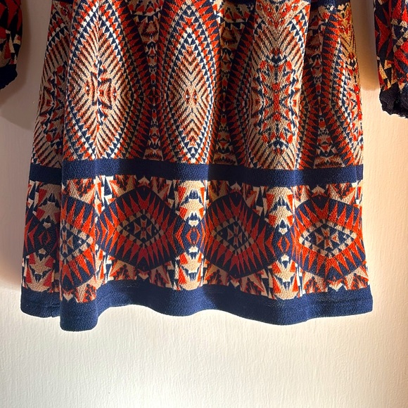Western/Bohemian Aztec Print knee-length Signature by Robbie Bee dress - Picture 7 of 10
